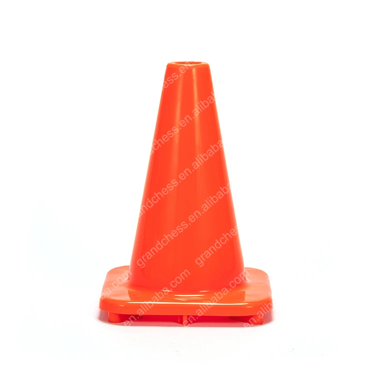 
12 Inch Flexible Safety Traffic Cone Road Safety Fluorescent Orange PVC Traffic Cone 
