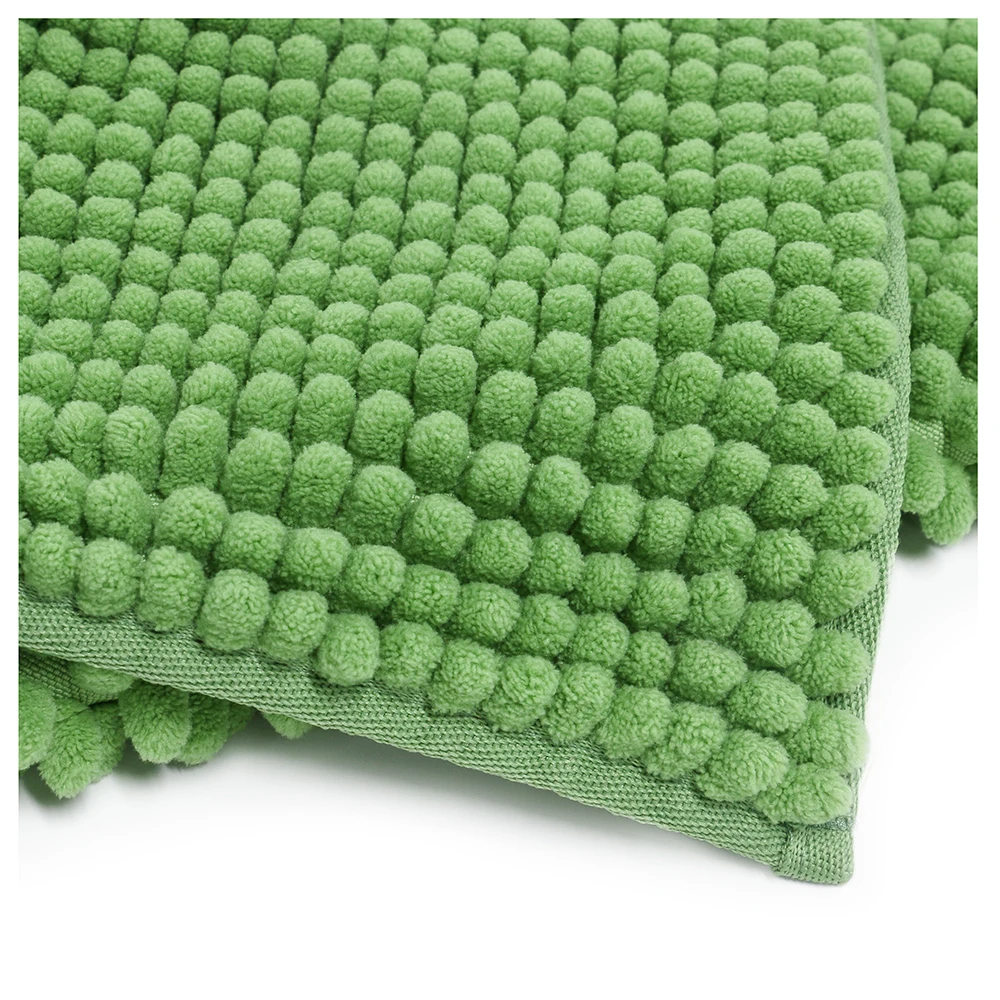 Bathroom Floor Mat with Special TPR Non-slip Bottom Short-haired Chenille Rug for Bathroom Microfiber