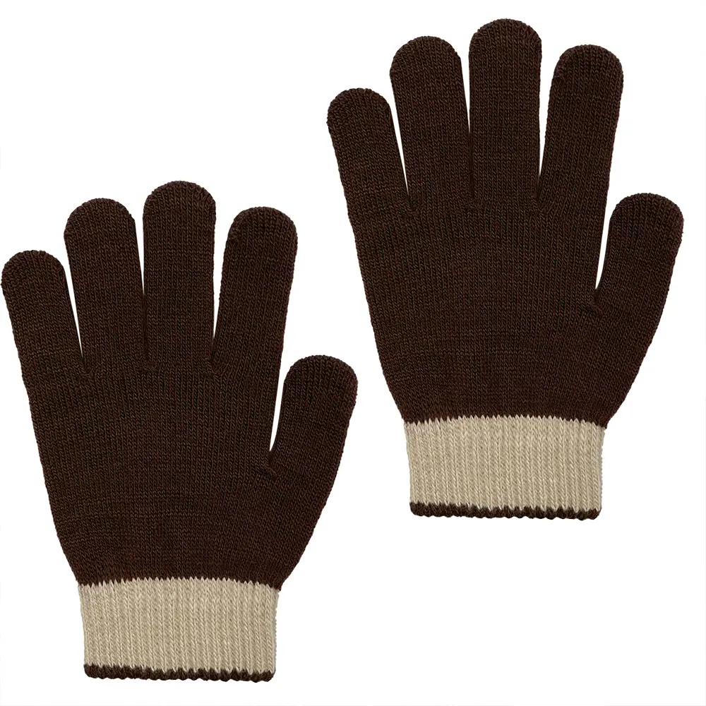 Best & Wecan Детские двухцветные вязаные волшебные перчатки акриловые зимние для повседневной