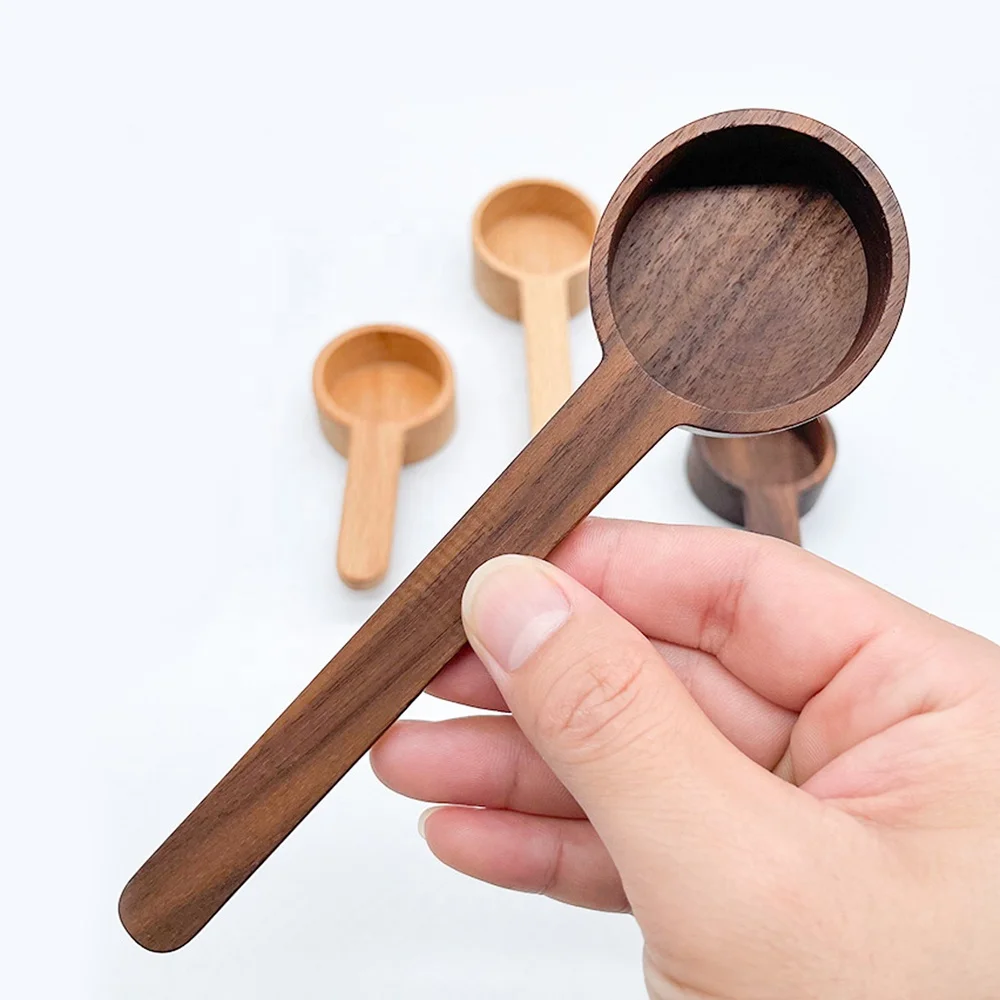 Personalized Logo Wooden Scoops Bath Salt Spoon Candy Flour Measuring Spoon Tbsp Gift Souvenir Favor