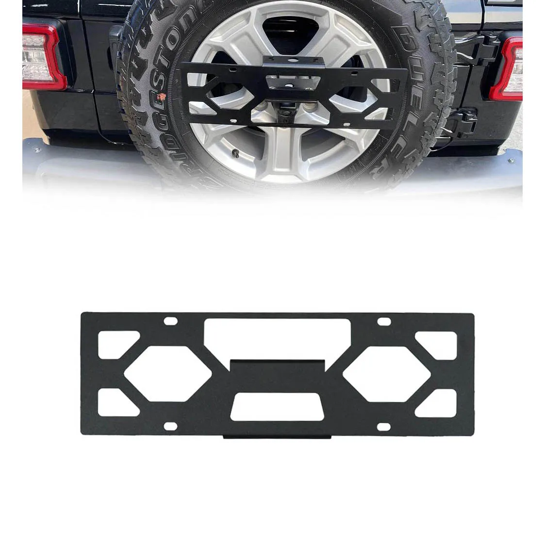 Excellent car accessories Adjustable license plate bracket for Jeep Wrangler JK JL