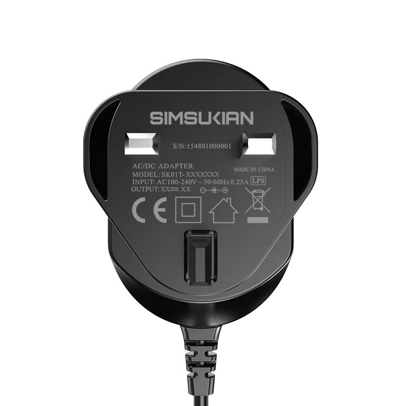 Штепсельная вилка 12 в источник питания 2 а переключатель 15 в 24 В 1 а 19 в 25 в 12 в 1 а адаптеры для Великобритании 12 В 3 А