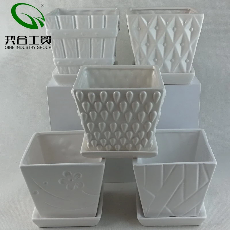 
spring Mini cute ceramic planter pots with saucer sheep decorative flower pot animal planters wholesale Easter Customized 