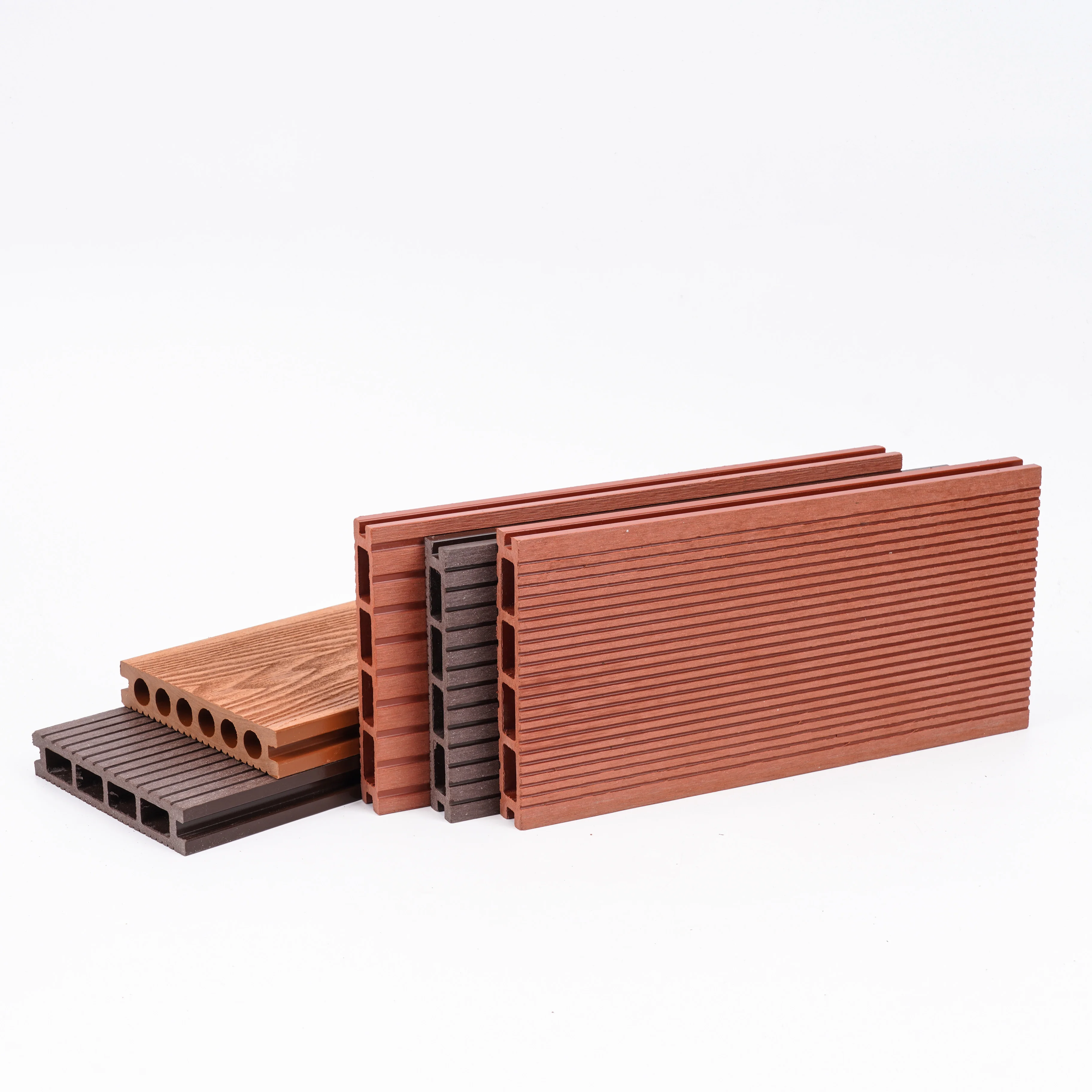 Alfresco engineered waterproof fire rated arch profile exterior matte finish wpc plastic wood wpc grey composite deking