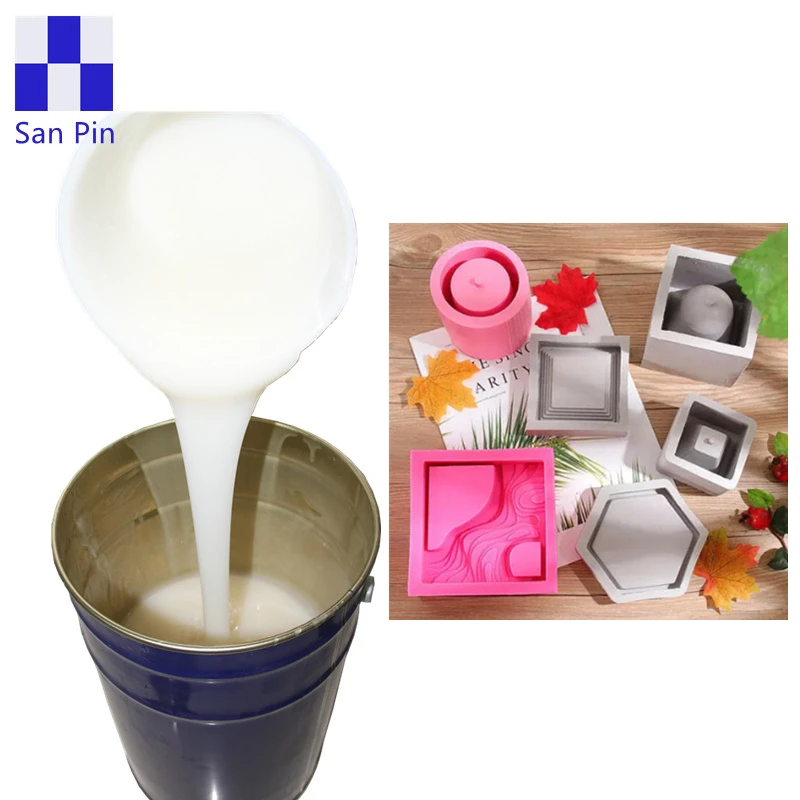 LSR Factory Price RTV-2 Tin Cured Silicone Rubber For Concrete Flowerpot Mold making