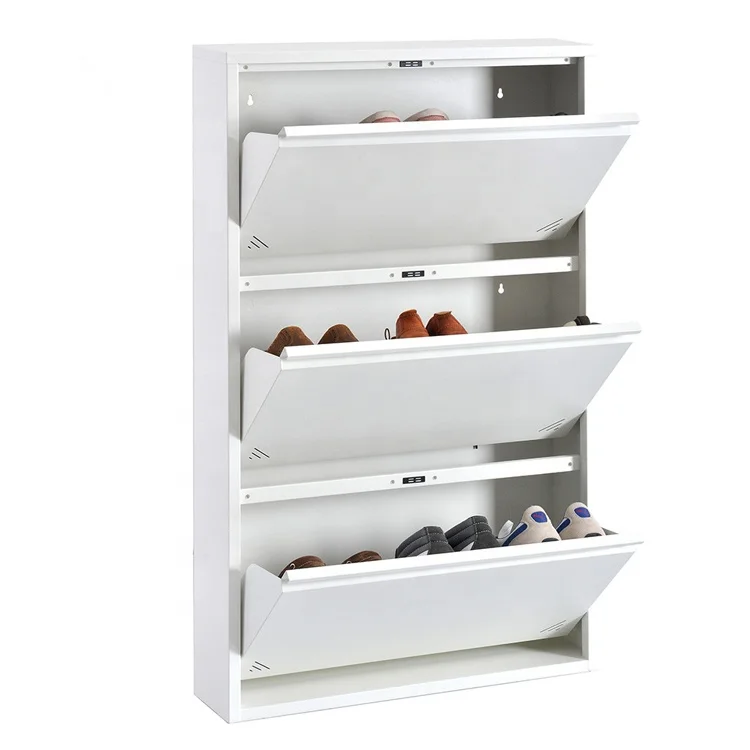 Elegant dressing room cabinet home furniture steel shoe storage cabinet shoe rack cabinet