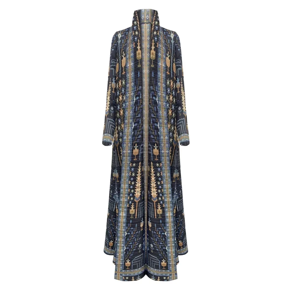 OEM/Настройка абайя Tianpei Dubai индейка плиссированная Спереди открытая женская мусульманская свободная одежда Арабская скромная