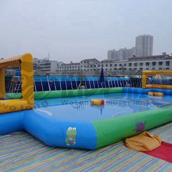 2024 High Quality New Design commercial inflatable jumping Customized volleyball court inflatable water floating toys for kids