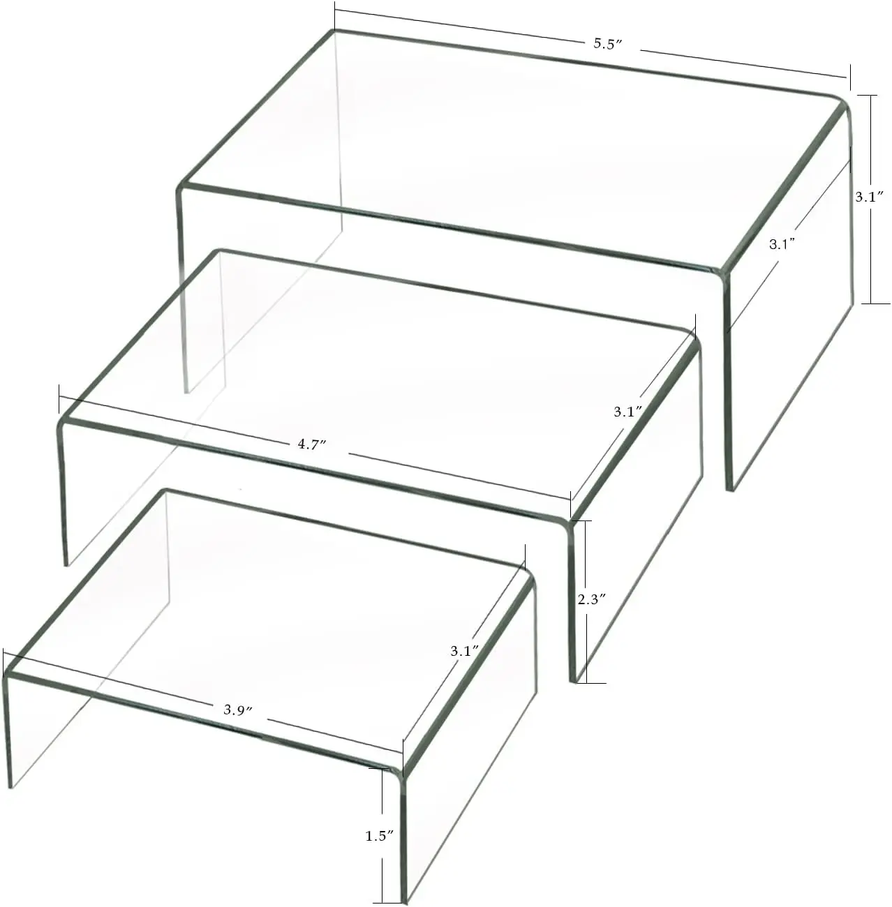 Hot Sale Clear Acrylic Shoe Display Acrylic High Transparent Stand Acrylic Display Decoration Set