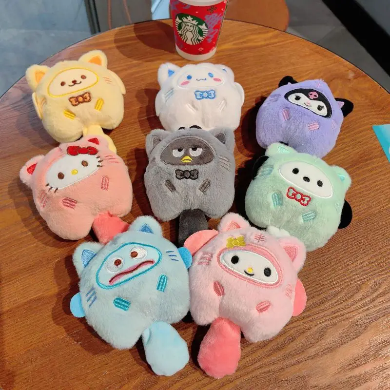 Hecion 2024 New Creative Cute Doll Jenga Keychain Plush Toy Pendant Car Key Chain Bag Pendant Small Gift