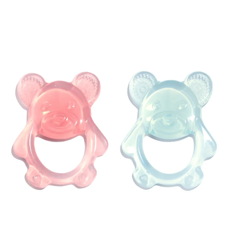 Silicone Soft Baby Fresh Fruit Feeder Pacifier Food Grade BPA-Free Pouches and Nipples Infant Baby Teether Safe Toy Bear Shaped