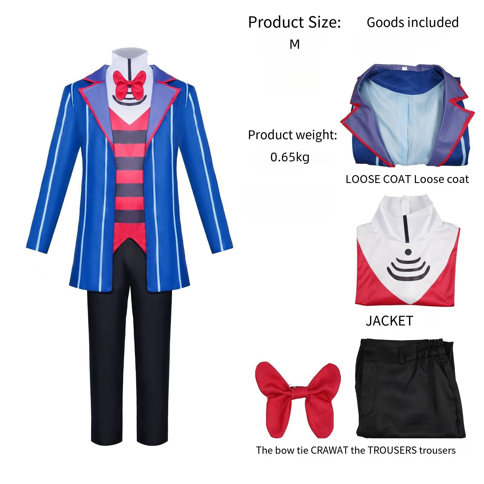 Hazbin Hotel Vox anime  costume cosplay prop Wig Shoes Boots Halloween anime costume  kids costume cosplay shoes