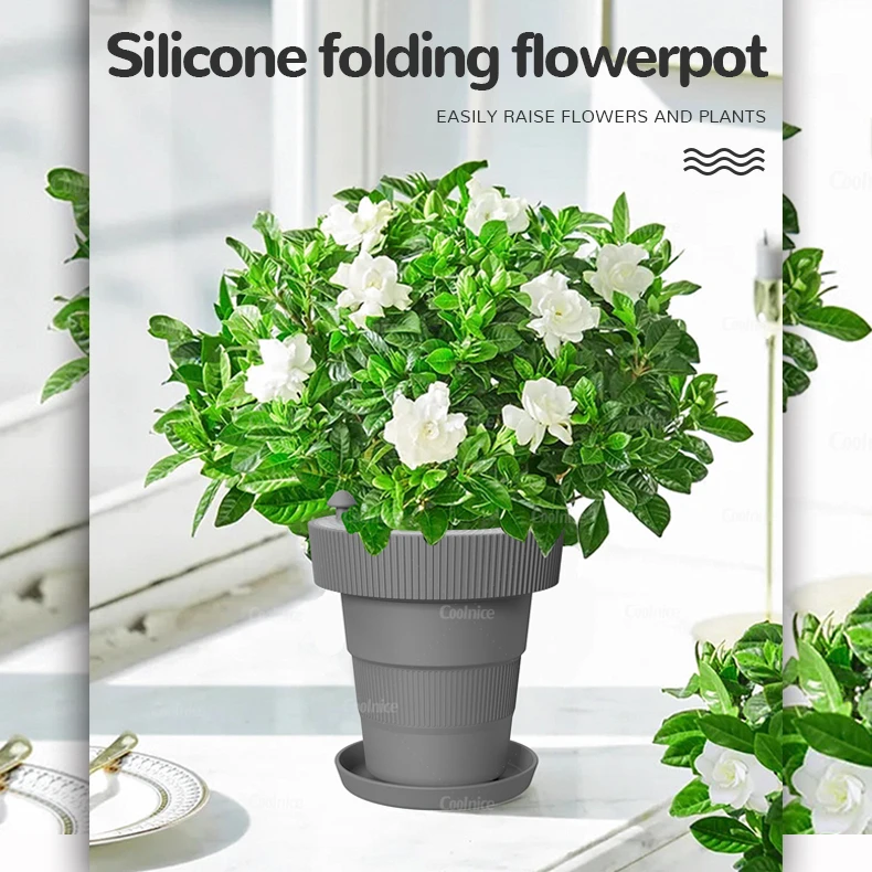 Coolnice  Colorful Garden  Foldable Self Absorbed Watering Planter large case Plastic TPE  flower pots