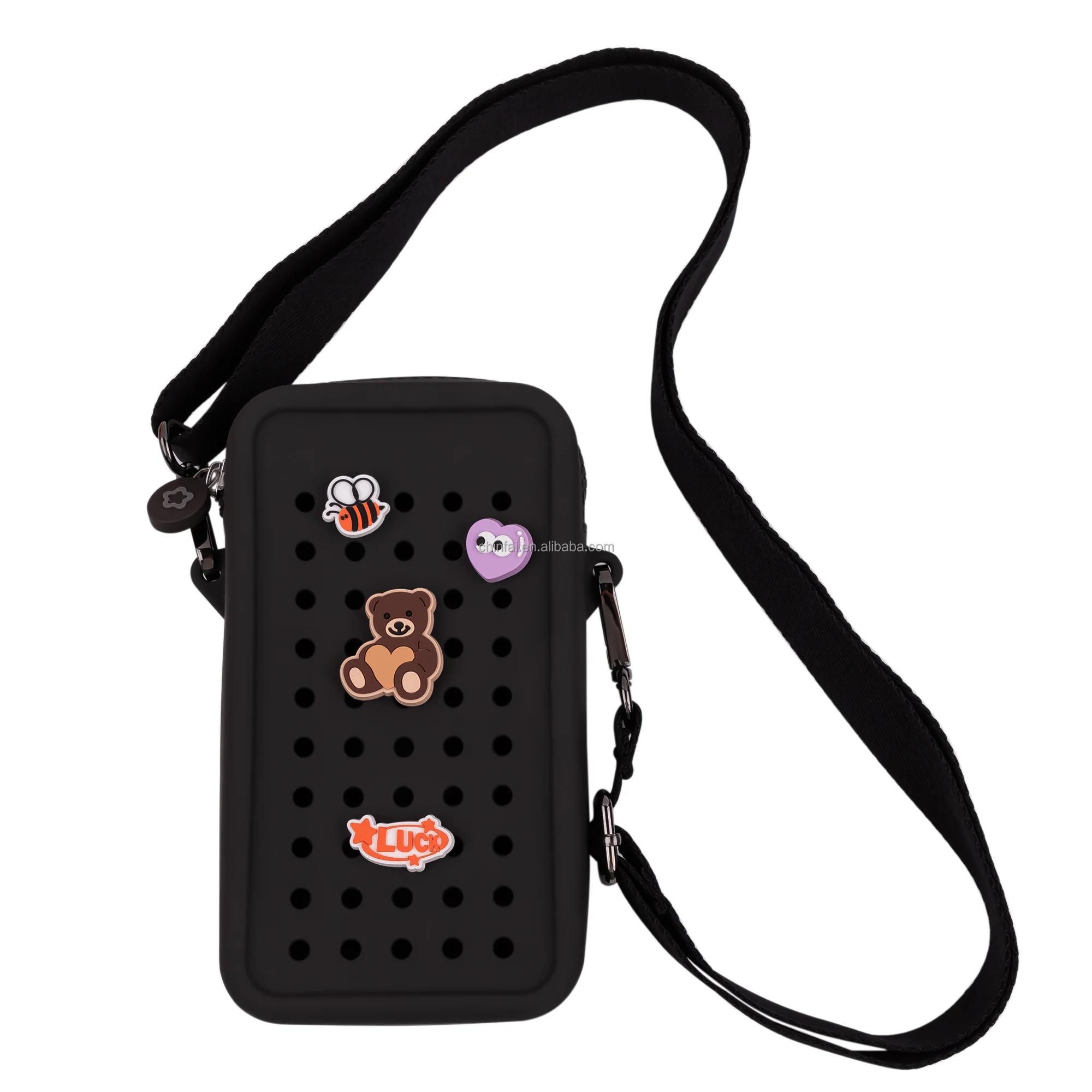 2024 Chinfai Anti-Slippery Silicone Mobile Phone Case Bag Hole Design Sandals for Men Women Girls Crocks Shoes Clogs Slippers