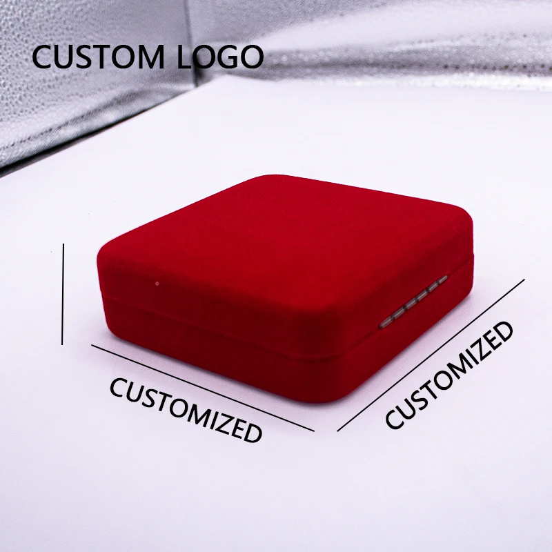 Custom Logo Velvet Gift Box Medal Display Box Elegant Presentation Coin Case Souvenir Coin Box Vintage