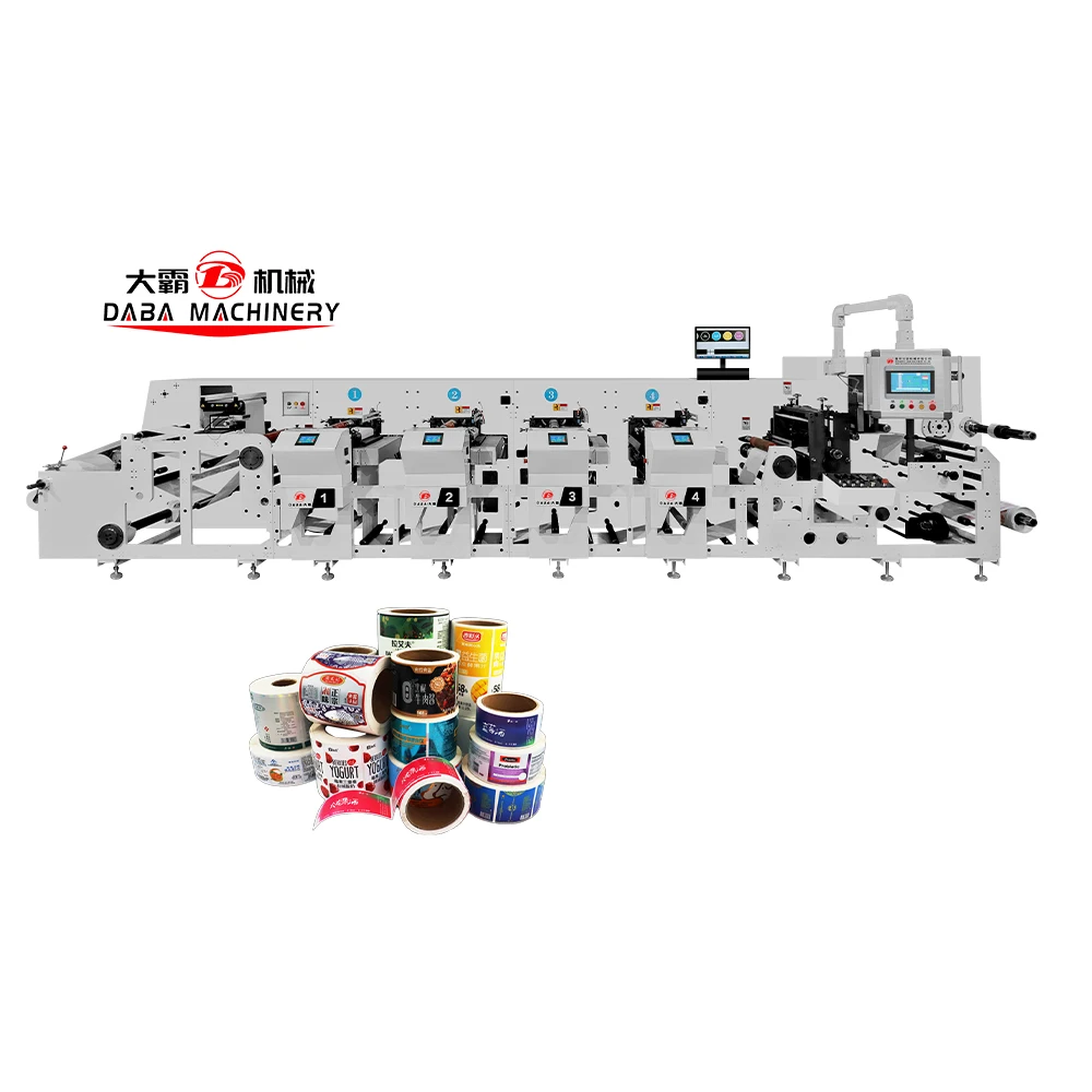 flexo unit type printing machine with 4servo motor per printing unit and complete chiller system