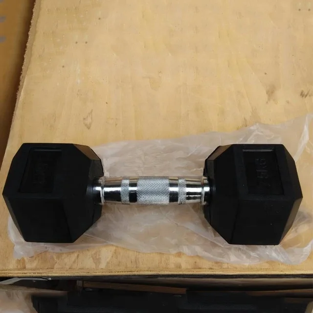 AM04 High quality Gym Equipments Weights Iron Rubber Dumbbell Set Weight Lifting Professional Hex Rubber Dumbbell