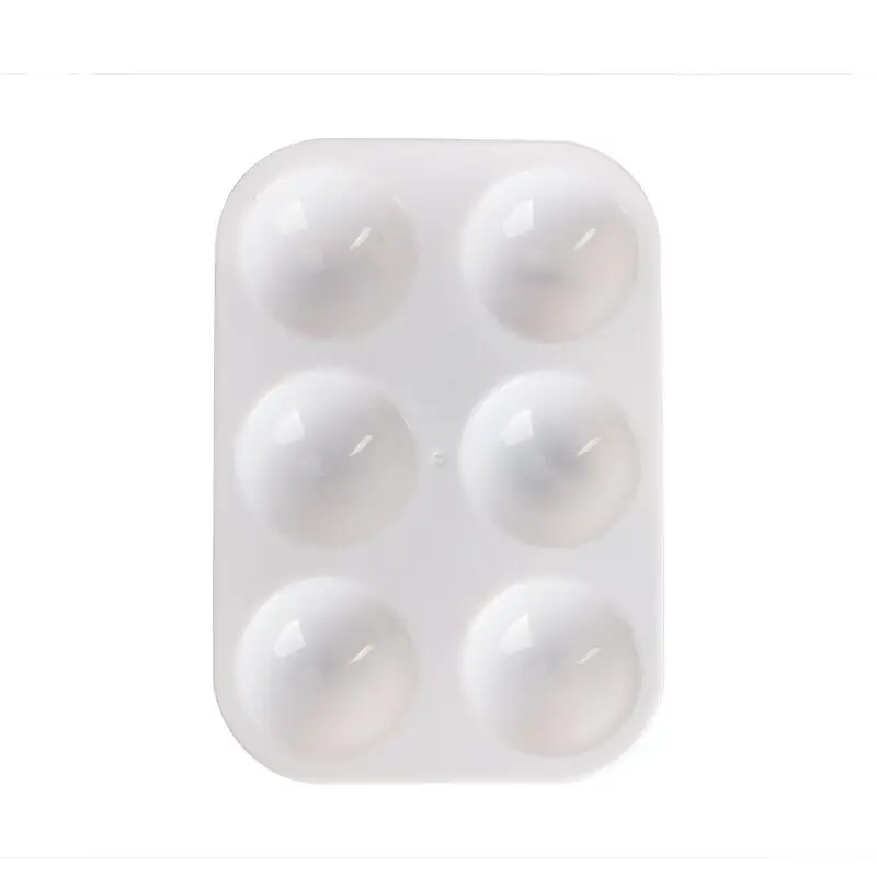 6 well white empty plastic palette tray for art manufacturer