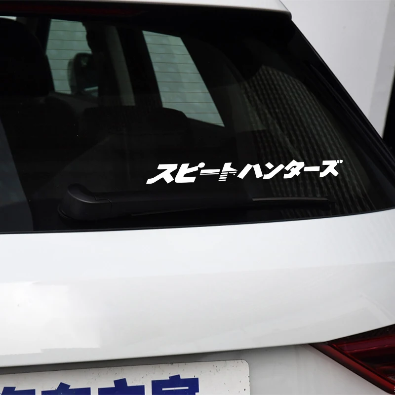 Japanese Speedhunter Car Interior Stickers Reflective Hood and Headlamp Logo Decals Plastic Decorative Accessories