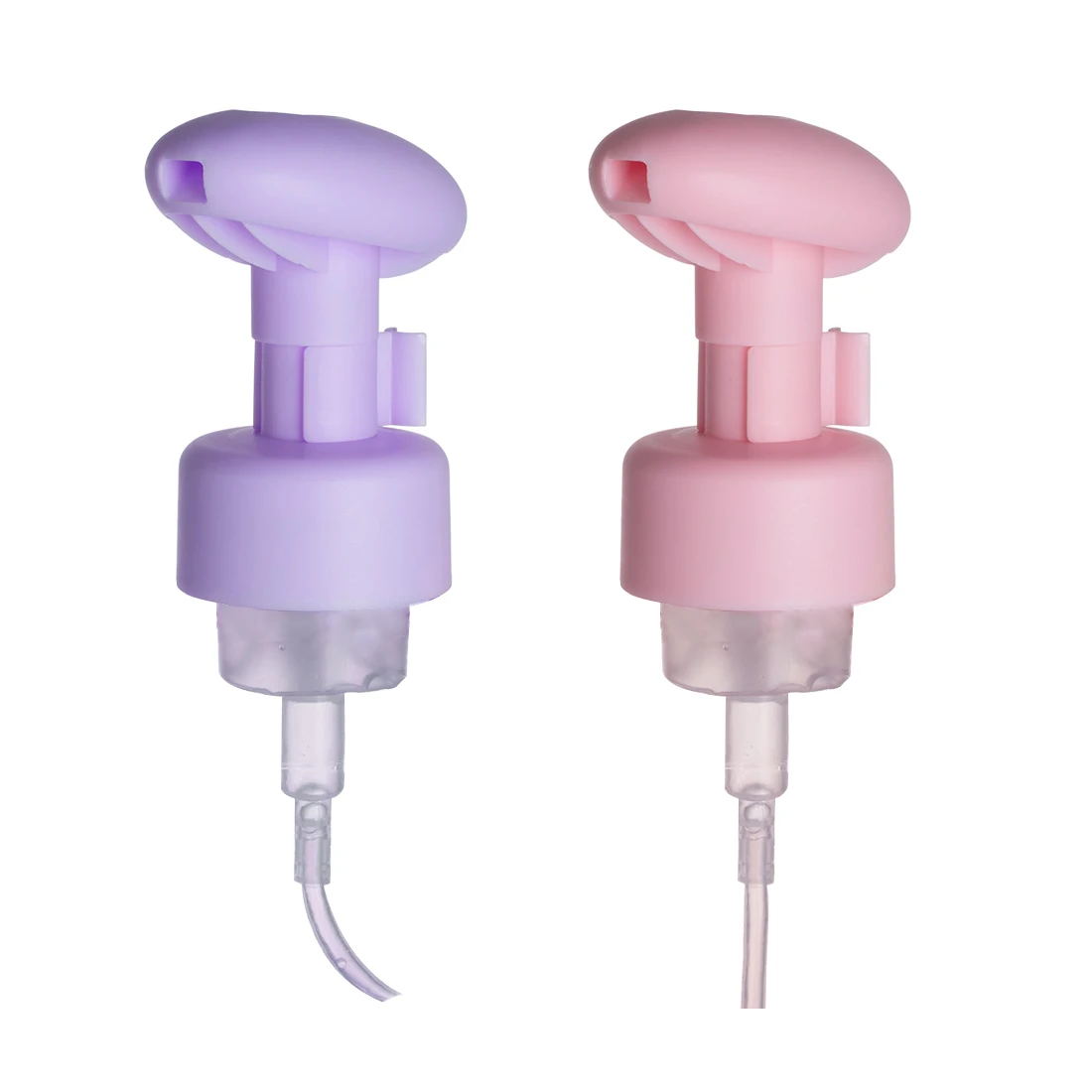 New Design Cute Pink Purple 43mm Plastic PP Kids Dispenser Soap Foam Pump With 300ml PET Foaming Hand Soap Pump Bottle