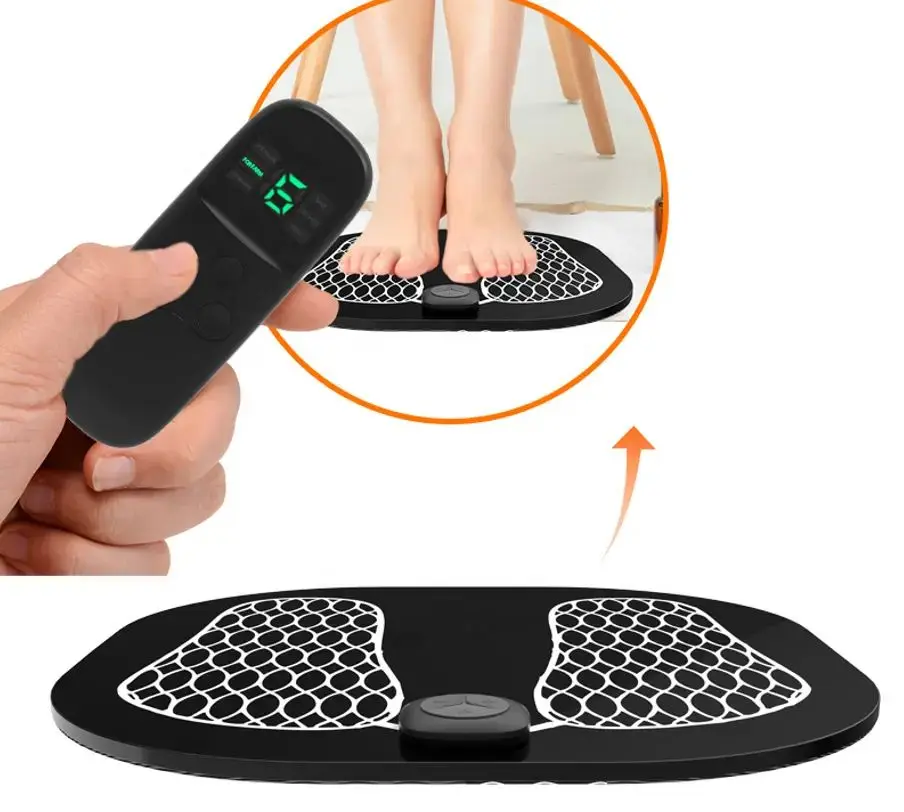 Foldable Pulse Foot Massager Pedicure Machine EMS Intelligent Acupuncture Massage Foot Pad Cushion