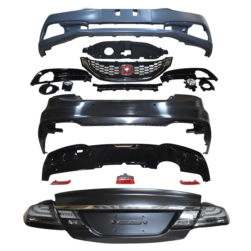 body kit front bumper rear bumper smoke tail light for honda civic si 2012 2013 2014 2015 fb6