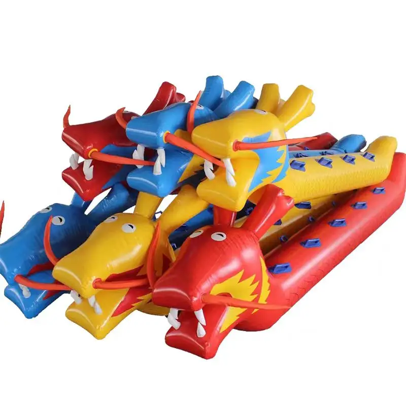 Customized 3-10 seats Inflatable Dry Land Dragon Boat Student Props Inflatable Dry Land Dragon Boat Trainer Race Parent-Child