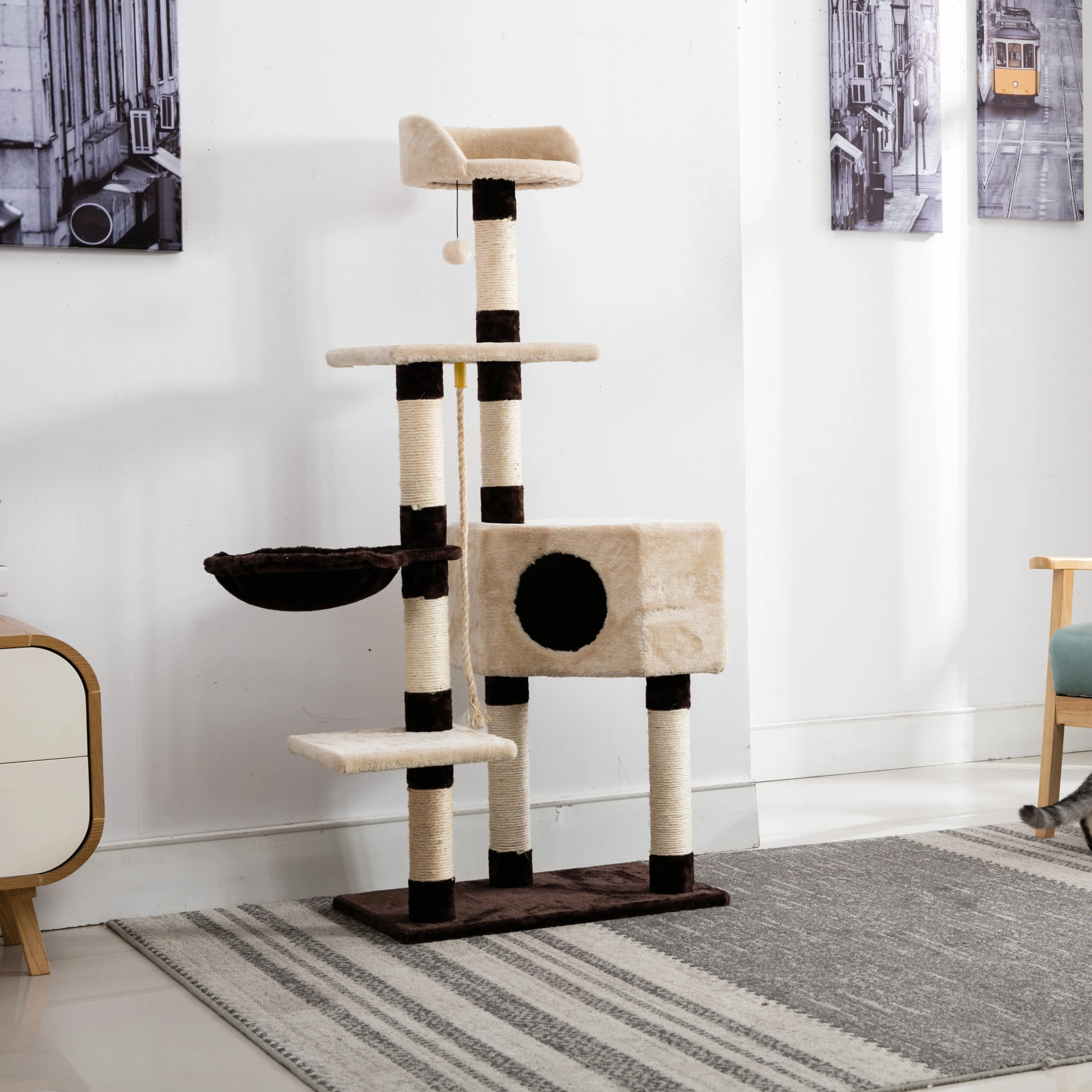 Pet Condo Home with nest Cat Scratcher Tree House Tower