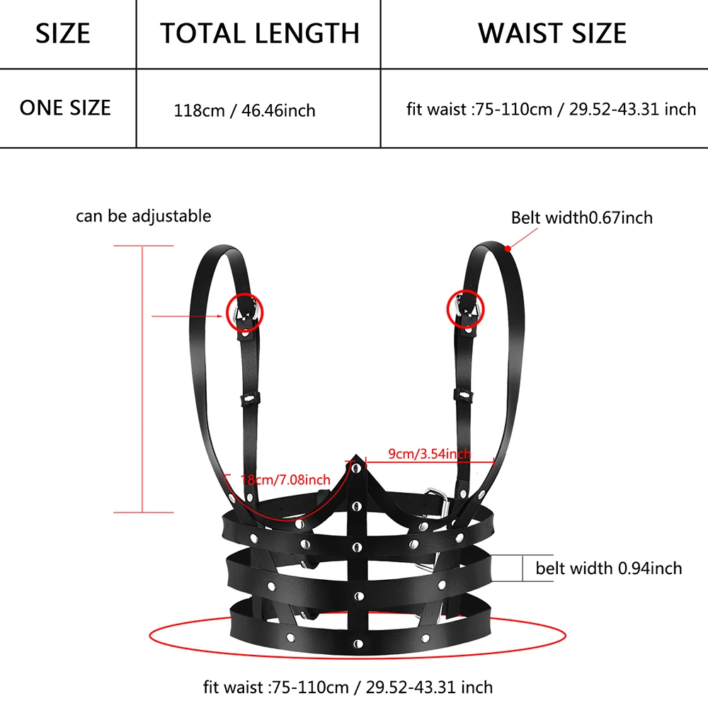 Women Harness Belt Bondage Cage Sexy Underwear Suspenders Punk Leather Women Harness Woman Lingerie Straps Garters Sword Belt