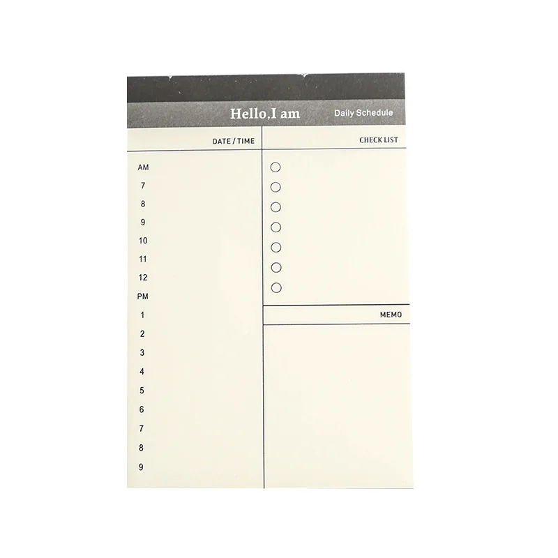 custom blank daily planner notepad memo pad promotional gift memo pad stickers