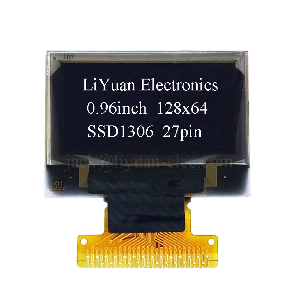 0.96 ' inch 128x64 12864 27pin mono micro led oled display screen