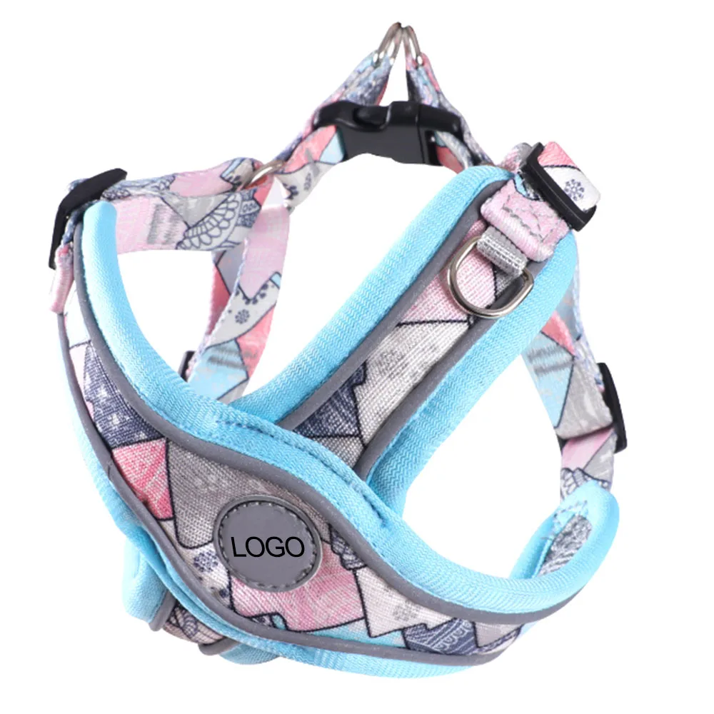 Breathable Polyester Adjustable Comfortable No-Pull Pet Harness for Outdoor Walking, Training for Small Dogs