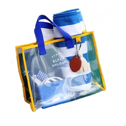 Big Capacity Beach Bag,Lady Clear PVC Shoulder Bag,Summer clear PVC beach bag