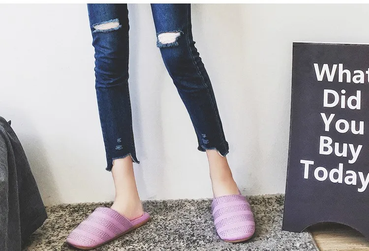 High quality unique water drill design men and women indoor and outdoor anti-slippery thermal cotton slippers