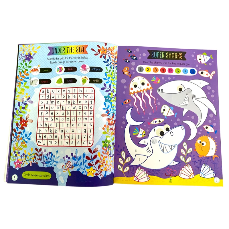 Custom Creative Children DIY Rainbow Color Painting Magic Scratch off Book