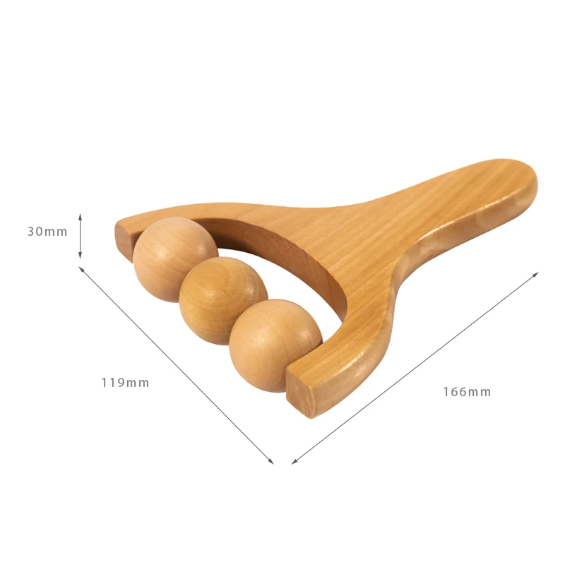 Handmade Craft Body Foot Ball Wooden Massager Roller
