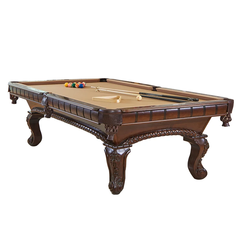 High end customized solid wood slate carved billiard pool