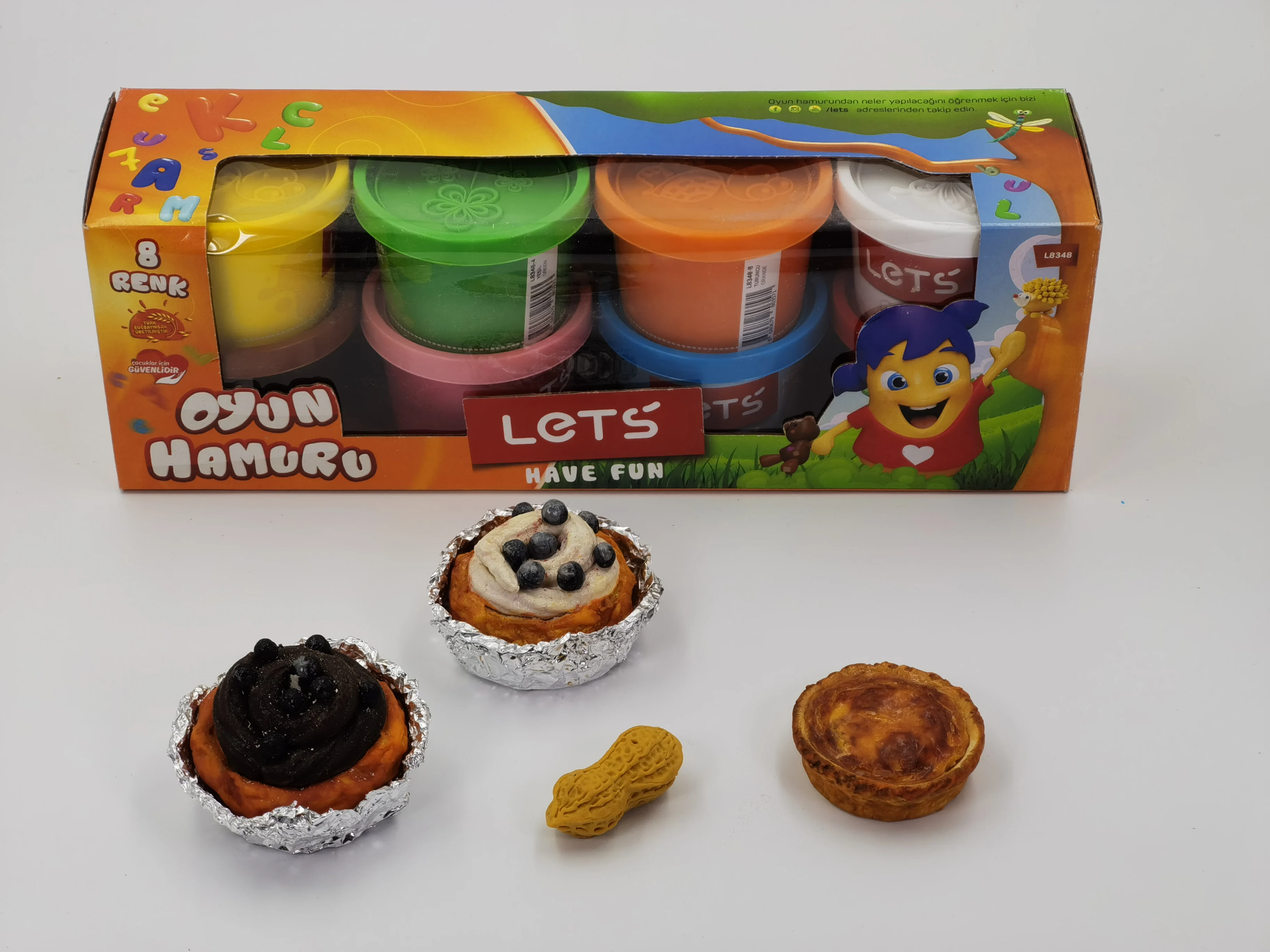 Play dough modeling compound 100g * 8colors Mainkan adonan pemodelan senyawa 100g * 8color