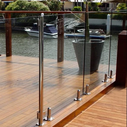 Black Stainless Steel 304/316/2205 Frameless Glass Round Spigot Balustrade for Swimming Pool/Fence/Garden/Balcony Glass Spigot