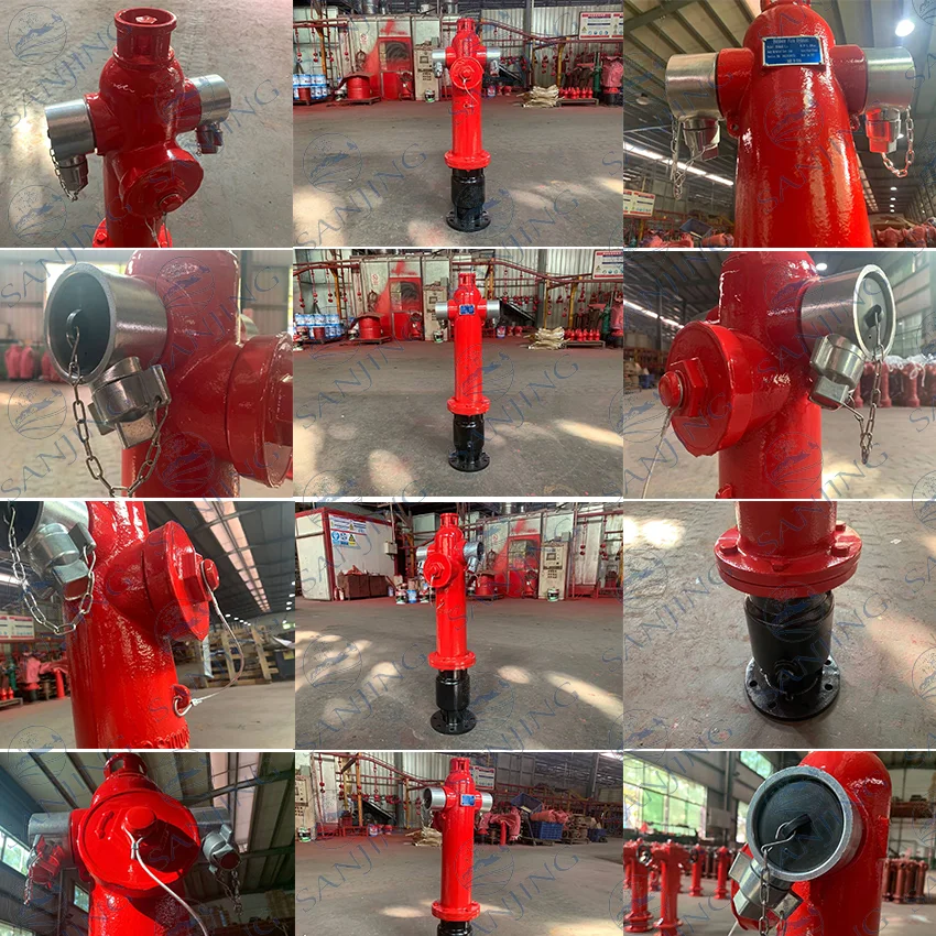 Manufacturer 4 Inch Water Supply BS336 Instantaneous Outlets Wet Outdoor Fire Pillar Hydrant