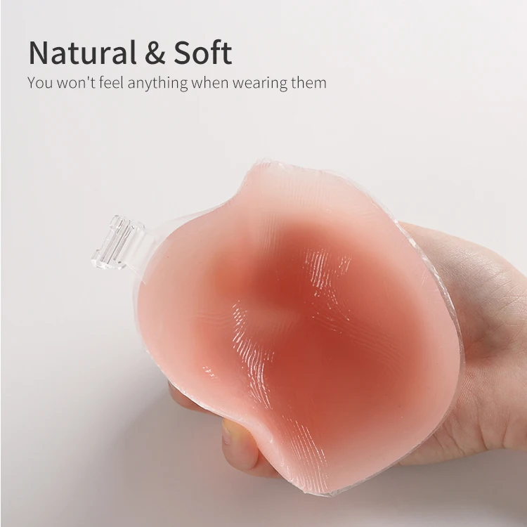 womens silicone invisible bra seamless underwear silicone bra inserts - clear gel push up breast pad