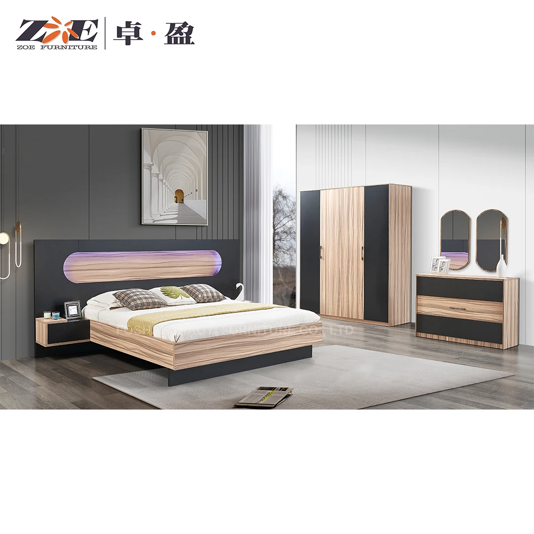 Китайская мебель для дома высокого качества King Size спальня кровать деревянная мебель Наборы