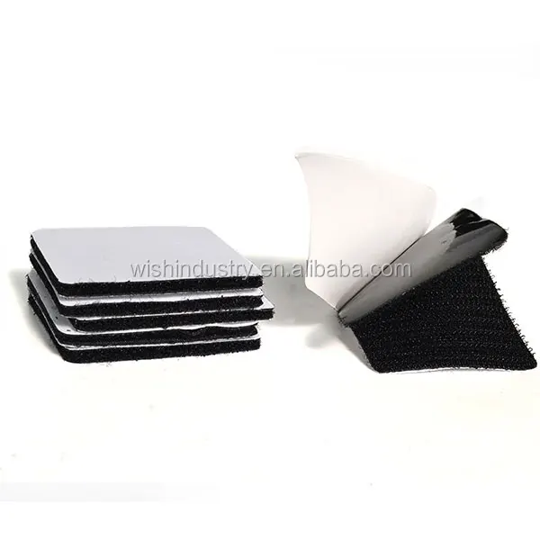 Самоклеящаяся крепежная лента с крючком и петлей, подлинные квадраты