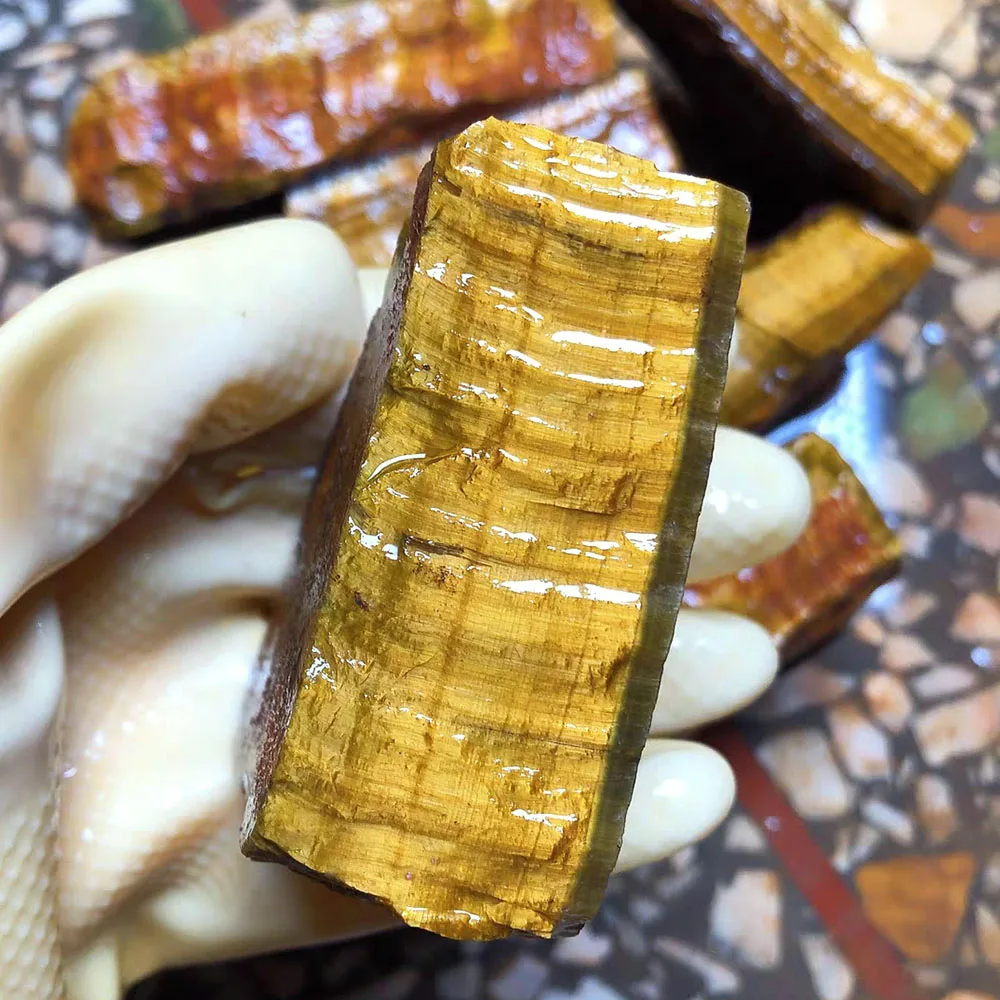 High Quality Yellow Tiger Eye Raw Stone Wholesale Semi-Precious Stone High Quality Yellow Tiger Stone