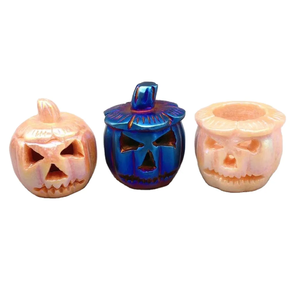 Украшение на Хэллоуин кварцевый кристалл натурального цвета с гравировкой лампа в виде