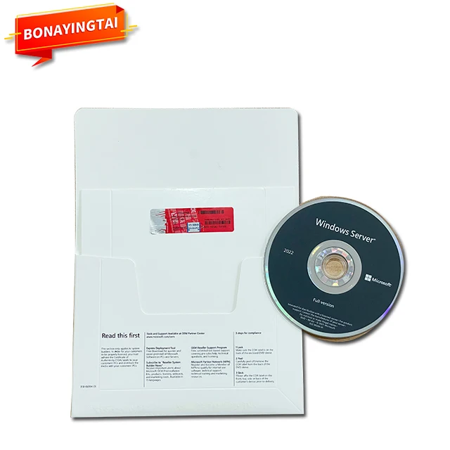 Windows Server 2022 стандарт/Windows STD DVD полный пакет Английский язык 100% работы (1 комплект = 10