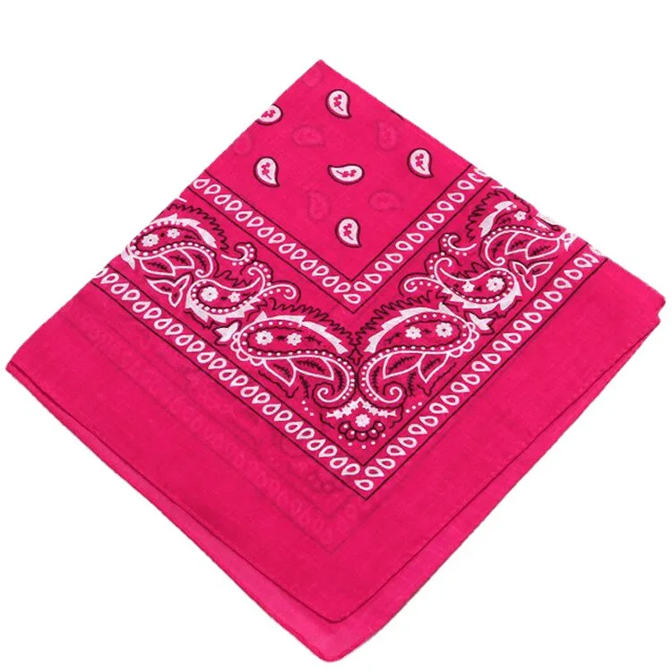 Wholesale Cheap Soft 100% Cotton Bandannas Full Color Hip hop Paisley Bandana in Stock