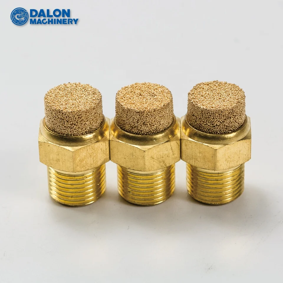 Sintered brass bronze air compressor pump silencer pneumatic silence muffler