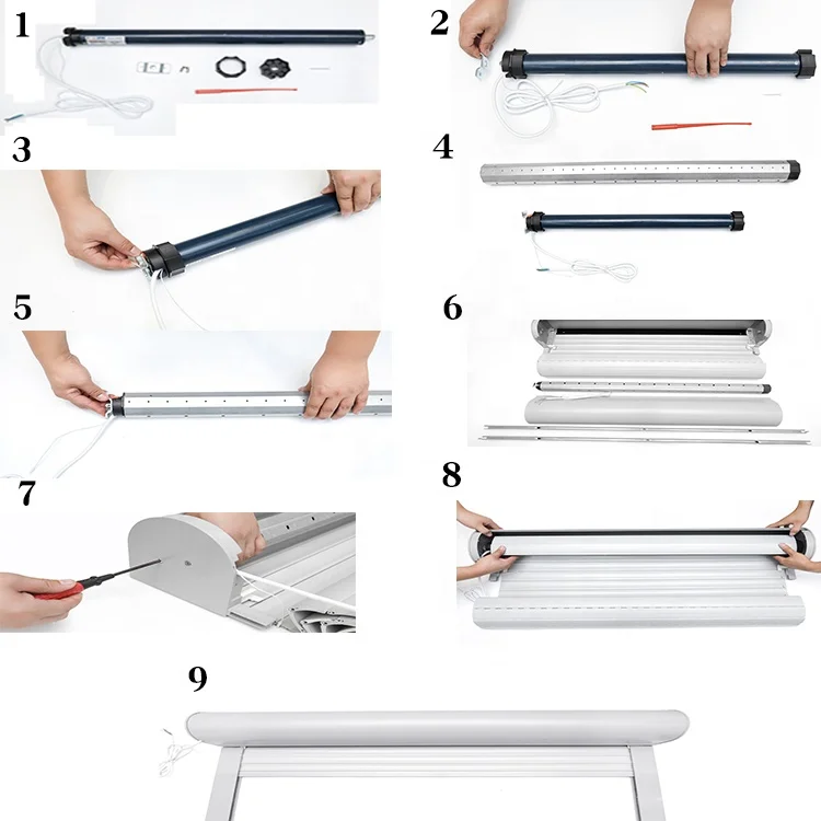 59Mm Single Phase Ac Tubular Motor For Roller Shutter Door And Garage Door With Manual Override