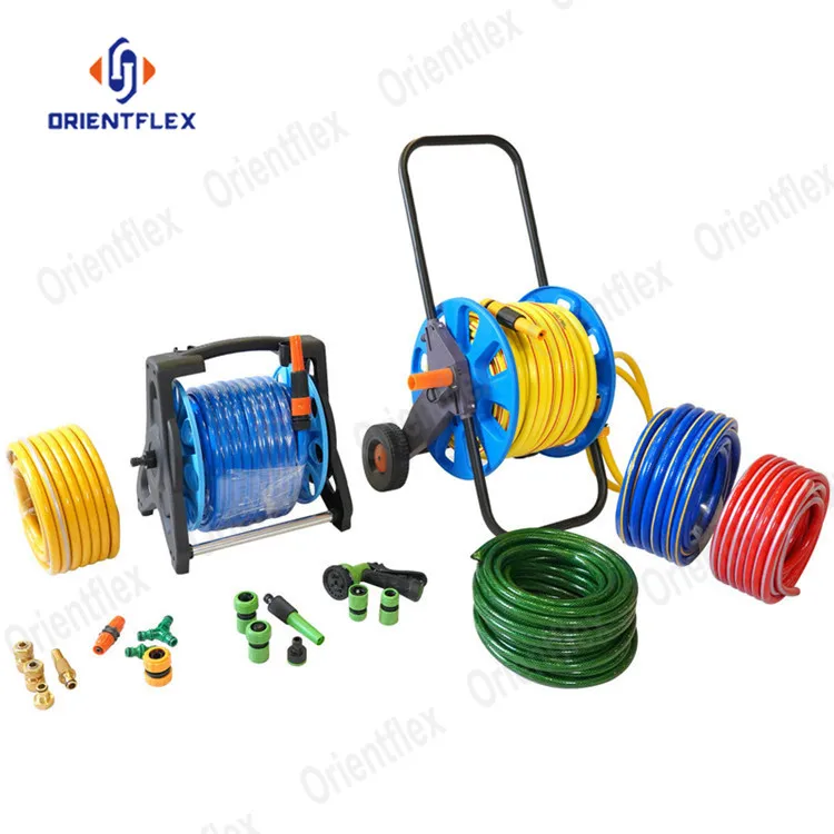 White Green 20M PVC Garden Water Hose Pipe For Irrigation Watering Garden Plastic Hose Pipe 15M Set Accessories